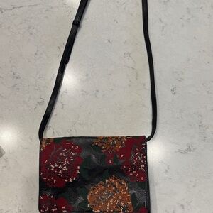 Patricia Nash Floral Black Crossbody Bag/ Clutch- gently used